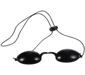 Gafas de cama de bronceado flexible Protección ocular Gafas UV Gafas negras portátiles Protector ocular Máscara ocular