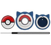 Funda protectora para Pokmon Go Plus + 2023, funda de silicona suave para Poke Go Plus con correa de muñeca multicolor opcional azul