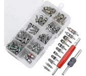 Núcleo de la válvula del aire acondicionado automotriz - 102pcs con herramienta de extracción