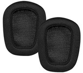 1 par de almohadillas de espuma para almohadillas de cuero con almohadilla para juegos inalámbricos G935 G635 G533 G433 G231 Negro