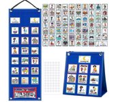 Horario visual para niños, tabla de rutina diaria para niños con tarjetas Pecs de 70 piezas