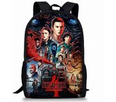 Lequeen Stranger Things Temporada 4 Mochila de gran capacidad Mochila Estudiante Bookbag Regalo para niños A