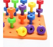Juego de tablero de clavijas de 30 piezas de juguete de motricidad fina para niños pequeños tablero de clavijas A