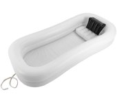 Bañera inflable para adultos con cama de ducha para ancianos de 220 cm Blanco