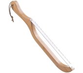Cuchillo de arco de pan de madera Cuchillo de sierra de 15,8 pulgadas con mango de madera Rebanadora de pan para pan casero Cortador de pan de masa...