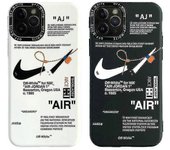 Shao para Iphone 15/14/13/12/11/x/xs/7/8/6/ Funda de teléfono Nike Frosted de color blanquecinoiPhone 14pro/15pro/13pro Boris Negro iPhone 15promax