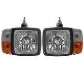 Tractor Remolque Faros LED Luz indicadora de señal de giro de 24V Luz de trabajo para excavadora JCB Cargador telescópico Carretilla elevadora Negro