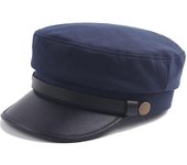 Gorra de pico unisex de niño panadero con ala sombrero de boina de repartidor de periódicos sombrero militar de cadete KOD Azul marino