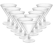 10pcs copas de cóctel de plástico Copa de vino Copas de champán Copas de Martini Copa de whisky Como se muestra