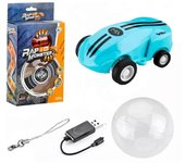 Flashspin Mini Racer, Juguetes De Monstruo Rápido, Coche de Acrobacias Rc de Monstruo Rápido azul