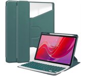 Para Lenovo Tab M11 (Xiaoxin Pad 11 2024) Funda PU + Cubierta acrílica de soporte para tableta con teclado Bluetooth Boris Verde oscuro Style A Len...
