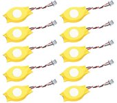 Batería CMOS de 10 piezas para batería CMOS BIOS CR2032 con cable de alambre de 3 pines With adhesive
