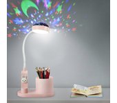 Lámpara de escritorio Lámpara de noche para niños con portalápices Lámpara de lectura LED recargable regulable