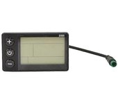 S866 Pantalla LCD de bicicleta eléctrica E-bike Panel de control de medidor de pantalla de scooter eléctrico con enchufe a prueba de agua Negro