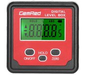 GemRed Level Box Angle Gauge Digital Angle Finder Inclinómetro Level Gauge Base magnética Rojo Magnetic Base