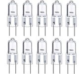 10pcs G6.35 bombillas halógenas 2 Pin 12v 35w, blanco cálido 2700k, para candelabros, luces de pista, luces de paisaje, lámparas de escritorio