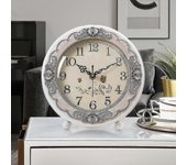 Mintian Reloj de mesa vintage, estilo europeo retro sin tictac junto al reloj de escritorio del manto Operado por batería Movimiento de cuarzo sile...