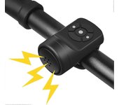 Bocina de bicicleta eléctrica, alarma de bocina de bicicleta 120db, timbre de bicicleta eléctrica impermeable ipx4 con alarma, 4 modos de anillo-bueno