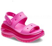 Zapatos de plataforma de Eva gruesa Crush Clog para mujer Sandalias sin cordones de suela gruesa Rojo de la rosa 39-40