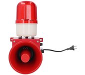 Sistema de alarma industrial 115db LED sirena de alta potencia bocina de alarma visual audible para seguridad enchufe de pared de la UE 220V