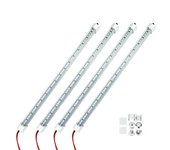 12V Interior Led Light Bar 48 Leds Strip Luces Con Interruptor E Imanes 6500K Luz Blanca Para Coche V Plata
