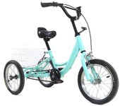 Bicicletas para niños triciclo de una sola velocidad ajustable en altura de 14 pulgadas Verde claro 118x51.5x70-76cm