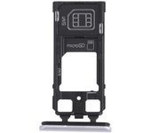 Bandeja de tarjeta SIM + Micro SD para Sony Xperia 1 / Xperia XZ4 Plata