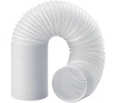 Manguera de escape 130 mm,Manguera de escape para aire acondicionado,Manguera de PVC, Tubería de aire acondicionado, Ventilación Blanco