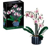 10311 Juego de bloques de construcción Mini modelo de maceta de orquídeas Ideas creativas de ramo de flores Ladrillos de bricolaje ensamblados Jugu...