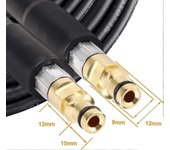Manguera de repuesto de lavadora a presión 15M para Karcher serie K K2, K3, K4, K5, K7, manguera de extensión de limpieza Sistema de conexión rápid...