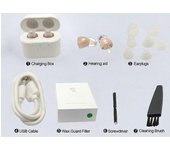 Versión en español Amplificador de sonido recargable IC de reducción de ruido Audífono para ancianos - Color de la carne
