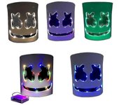 Marshmello Led Mask Dj Cosplay Helmet Marshmello Costume Mask Light Up Led Mask Party Cosplay Mask Amarillo