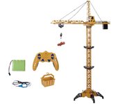 Grúas torre RC Juguete con luz 6CH Simulación de rotación de 680 grados Juguete modelo de escena de bricolaje Juguete de control remoto Juguete de ...