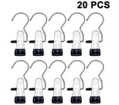 20 piezas de clips para colgar botas, gancho para lavandería, alfileres para colgar ropa, clips de sujeción para colgar de acero inoxidable compati...