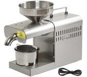 Máquina de prensado de aceite comestible Extractor de aceite completamente automático Prensa de aceite eléctrica de acero inoxidable para cocina ca...