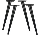 Augro Paquete de 4 patas de mesa metálicas de 20 cm de largo para muebles modernos, cómoda, armario, escritorio, silla otomana, patas de soporte pa...