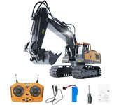 RC Excavadora/Bulldozer 1/20 2.4GHz 11CH RC Camión de Construcción Vehículos de Ingeniería con Música Ligera Juguetes de regalo de Navidad para niñ...