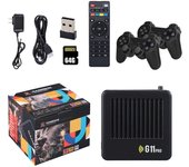 G11 Pro Game Box 4k Hd Tv Game Stick Consola de videojuegos incorporada 40000 + Juegos retro Portable Game Player Wireless Gamepad 64G EU plug