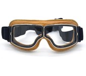 Motocicleta Aviator pilot Retro Classic Gafas para casco Harley Davidson Dyna Sportster Touring Trike XL Compatibilidad Lente transparente con marc...