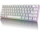 Rk61 Rgb Teclado mecánico compacto inalámbrico / con cable 60%, teclado de oficina portátil para juegos pequeño de 61 teclas, adecuado para Windows...