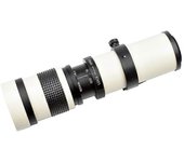 Lente de zoom de teleobjetivo de 420-800 mm Lente de zoom manual Lente de cámara SLR adecuada para cámaras Blanco