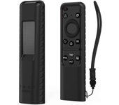 Funda de control remoto para Samsung Neo QLED OLED Smart TV TM2361E BN59-01439A BN59-01432J, Cubierta de control remoto solar de silicona (negra)