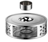 Calentador hecho de acero inoxidable con soporte de luz de té, calentador de té, calentador de café, luz de té, calentador de té, estable no traque...