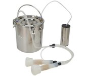 Máquina de ordeño de 7 litros Extractor de leche eléctrico de acero inoxidable Dispositivo de ordeño de doble cabezal Hogar M