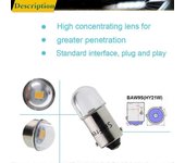 2X BA9S T4W BAX9S H6W BAY9S H21W BAW9S HY21W Luz de coche LED 2835 1SMD Mapa de la cúpula interior del automóvil Lámpara de bombilla lateral Blanco...
