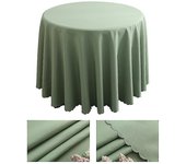 Mantel verde hierba, mantel para bodas, fiestas, cumpleaños, funda lavable, poliéster JO3 Diameter 160cm
