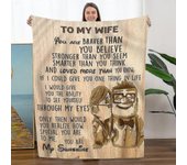 A mi esposa tirar manta del esposo Navidad cumpleaños personalización regalo manta de franela de cama suave zekai