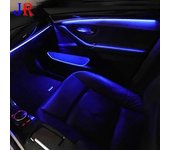 Lámpara de atmósfera LED de 9 colores apta para BMW Serie 5 F10 F11 F18 2010 2011 2012 2013 2014- 2018 Raya CIC NBT Cuenco de puerta decorativo Fib...