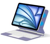 Para iPad Air 11 (2024) (M2) Bluetooth Teclado Suspensión Magnética PC + PU Estuche de cuero para tableta - Purpl Multicolor Purple