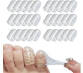 Protector de dedo del pie antifricción de silicona, 30/60 piezas Cubiertas de dedo transpirable de silicona Protectores de dedos pequeños Protector...